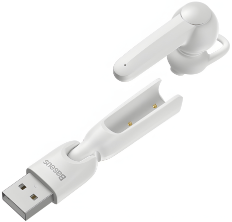 BASEUS Encok A05 автомобільна Bluetooth-гарнітура, BT5.0, 40mAh, 6 годин, біла BASEUS Encok A05 автомобільна Bluetooth-гарнітура, BT5.0, 40mAh, 6 годин, біла