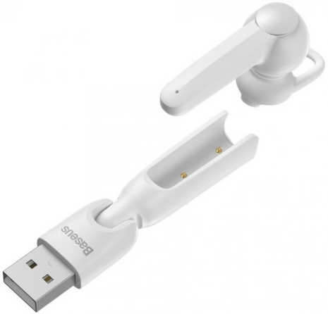 Bluetooth-гарнітура BASEUS A05 Encok Vehicle-mounted, BT5.0, 40mAh, 6h, white Bluetooth-гарнітура BASEUS A05 Encok Vehicle-mounted, BT5.0, 40mAh, 6h, white