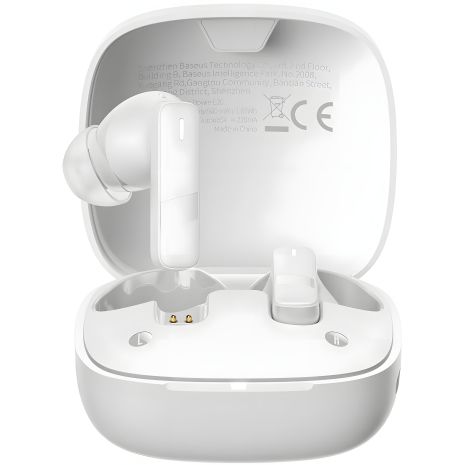 Baseus Bowie E20 White True Wireless Earphones, BT5.3, ENC, IPX5, 35mAh, 500mAh, 8h, A00069700223-00