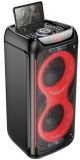Акустика-караоке HOCO DS54 Precious RGB Light BT speaker |BT5.0, TWS, TF/USB/AUX, 25Wx2, 3H, 1mic, remorte| black