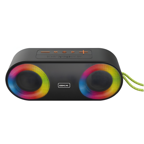 BKK K215 Waterproof BT Speaker, BT5.3, TWS, AUX, TF, USB, FM, 2x5W, 3000mAh, 10h, black