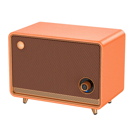 Бездротова колонка HOCO BS65 Pearl sound retro desktop BT speaker, BT5.4, TF, USB, AUX, TWS, 30W, 2600mAh, 10h, orange