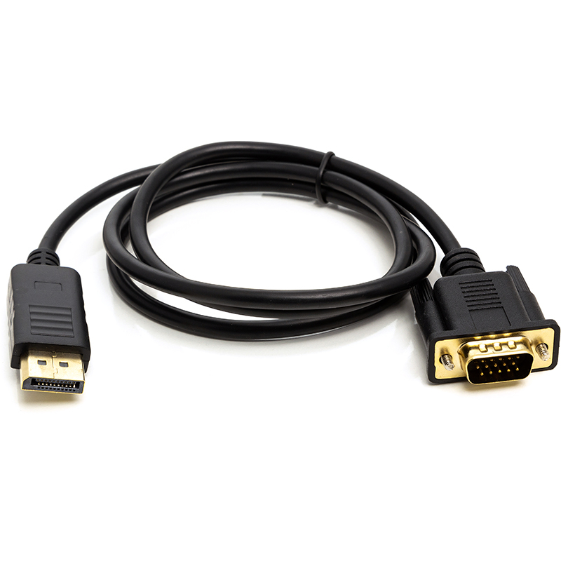 Кабель PowerPlant DisplayPort (M) - VGA (M), 1 м Кабель PowerPlant DisplayPort (M) - VGA (M), 1 м