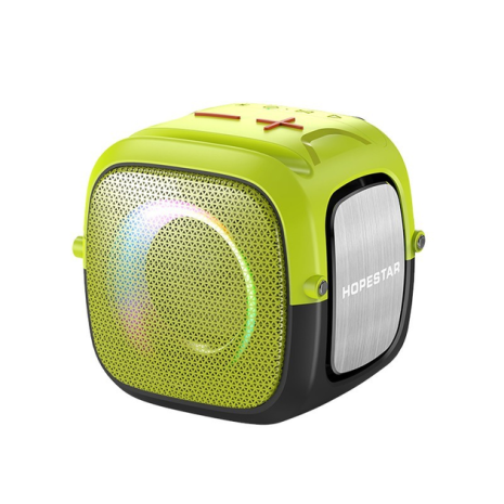 Портативна колонка HOPESTAR PPARTYONE MINI, RGB, IPX5, 5W, TF, TWS, USB, AUX, BT5.0, Black-green