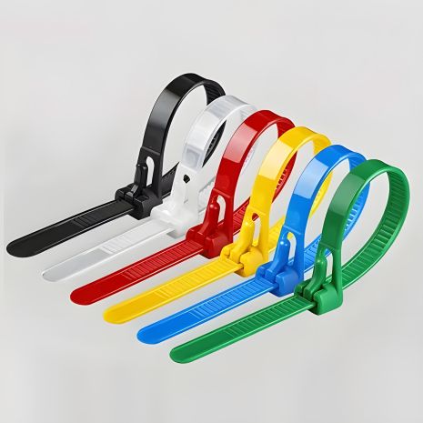 Стяжки багаторазові, 100шт, 3.6 x 150 мм, асортимент кольорів Стяжки багаторазові, 100шт, 3.6 x 150 мм, асортимент кольорів