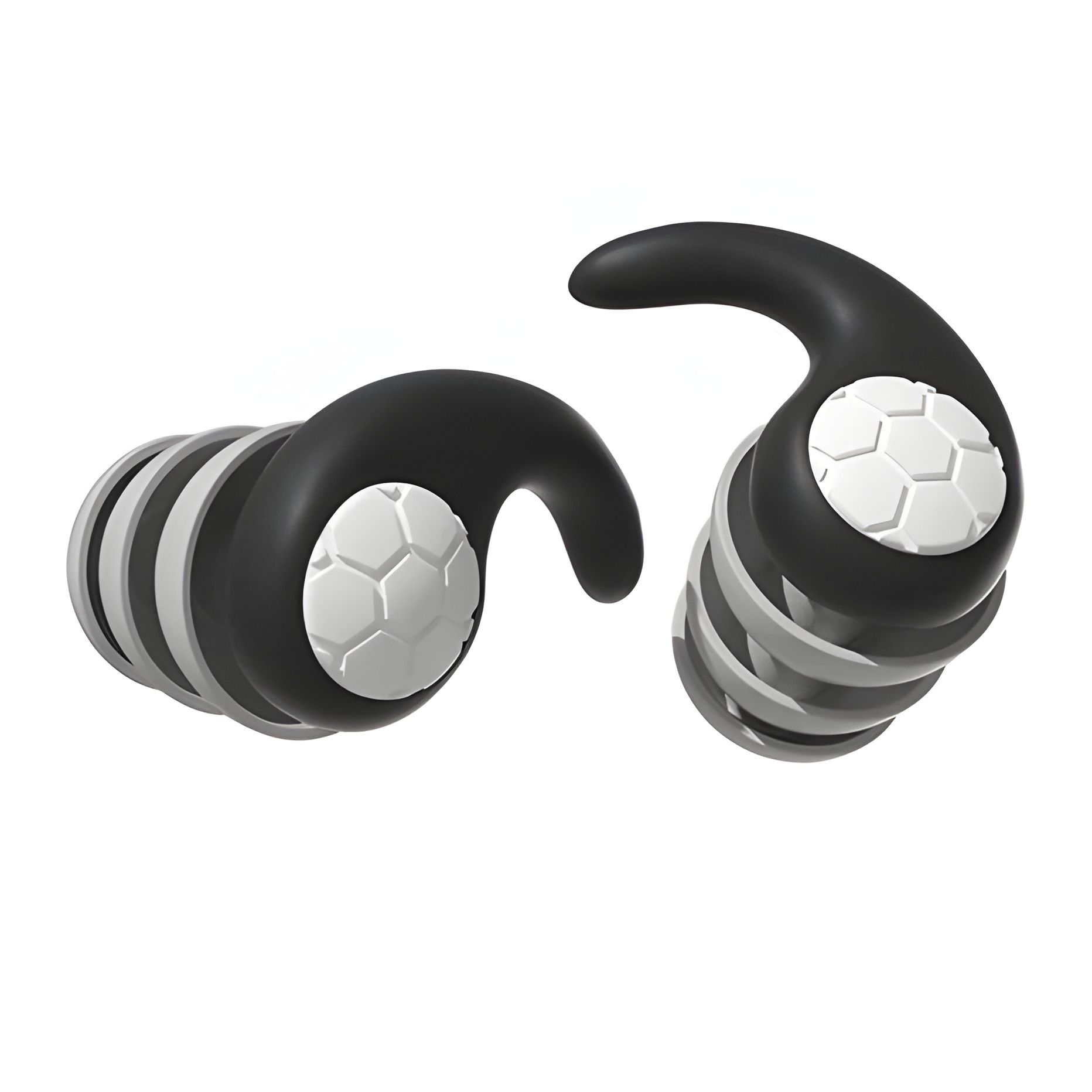 Вушні затички шумопоглинаючі, герметичні, для сну, спорту, роботи, поїздок, силіконові, спіраль, в кейсі, black-grey Вушні затички шумопоглинаючі, герметичні, для сну, спорту, роботи, поїздок, силіконові, спіраль, в кейсі, black-grey