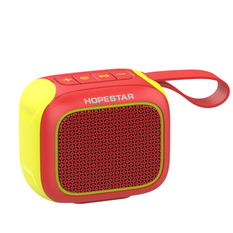 Портативна колонка HOPESTAR A22, IPX6, AUX, USB, TWS, TF, FM, BT5.0, 5W, 500mAh, 5h, Red-yellow