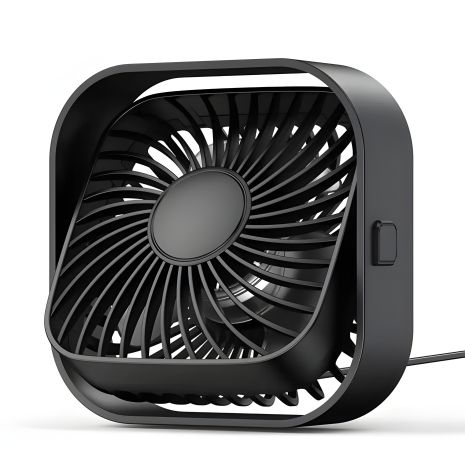 TOPK K51 USB Вентилятор (8.5 см, USB 5V 1 м, 3 швидкості, 360° об'єм, 5W) чорний TOPK K51 USB Вентилятор (8.5 см, USB 5V 1 м, 3 швидкості, 360° об'єм, 5W) чорний