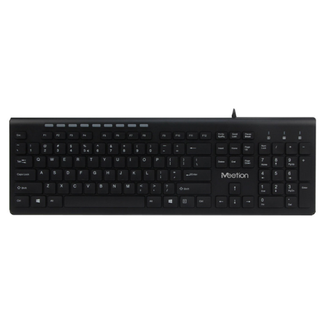 Клавиатура Meetion Wired Standard Multimedia Ultrathin Keyboard K842M |RU/EN раскладки| black