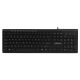 Meetion K842 Дротова клавіатура Multimedia Ultrathin Keyboard RU, EN розкладки, USB, 1.5 м, чорна