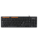 Дротова клавіатура Meetion USB Keyboard K600M, RU, EN розкладки, USB, 1.5m, black