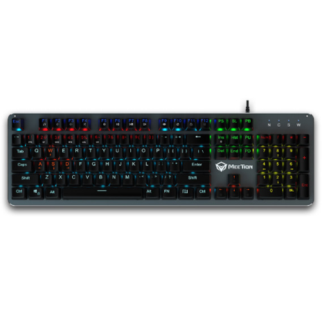 Клавиатура Meetion LED Mechanical Gaming Keyboard MK007 |UkrRU/EN раскладки| black