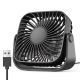 Вентилятор TOPK K52 (8.5cm, 3 швидкості, 5V USB 1m, 5W, 360°) чорний
