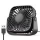 Вентилятор TOPK K52 USB (8.5cm, 3 швидкості, USB 5V 1m, 5W, 360град.) black