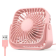 Вентилятор TOPK K52 (8.5cm, 3 швидкості, 5V USB 1m, 5W, 360°) рожевий