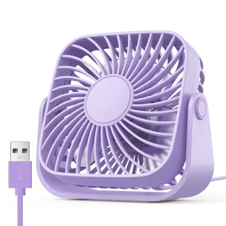 Вентилятор TOPK K52 USB (8.5cm, 3 швидкості, USB 5V 1m, 5W, 360град.) purple Вентилятор TOPK K52 USB (8.5cm, 3 швидкості, USB 5V 1m, 5W, 360град.) purple