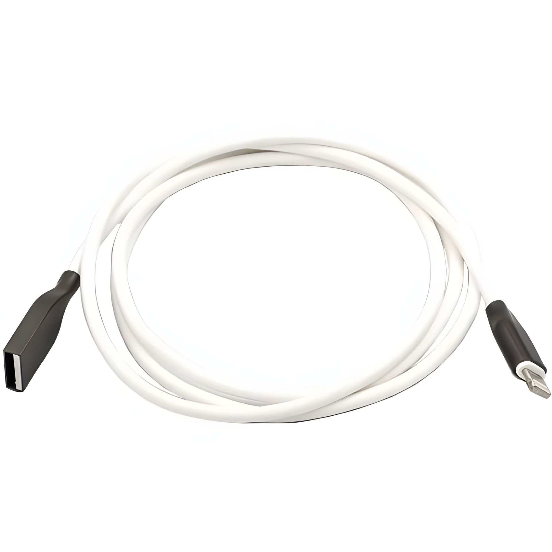 PowerPlant Кабель USB - Lightning, 1 метр, силиконовый, белый PowerPlant Кабель USB - Lightning, 1 метр, силиконовый, белый