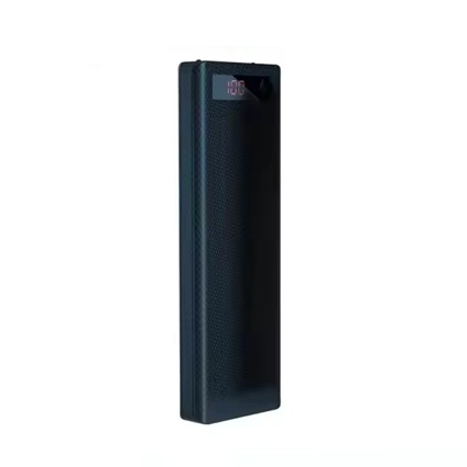 Корпус-кейс DIY под АКБ 10x18650 (18650 10шт)/ повербанк 10W 2xUSB, Type-C, microUSB, black (БЕЗ АКБ)
