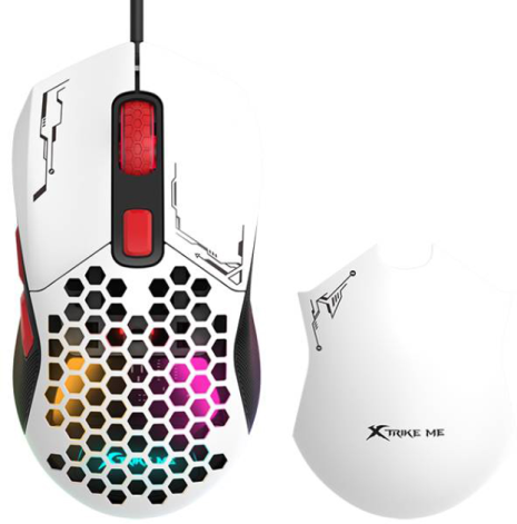 Дротова ігрова миша XTRIKE ME GM-316W Wired mouse, 800-7200 6 Step DPI, USB, 1.5m, white Дротова ігрова миша XTRIKE ME GM-316W Wired mouse, 800-7200 6 Step DPI, USB, 1.5m, white