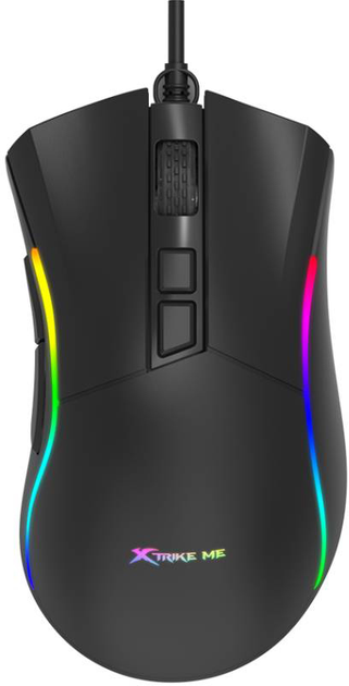Дротова ігрова миша XTRIKE ME GM-226 gaming mouse RGB, 1200-7200 4 step DPI, USB, 1.5m, black