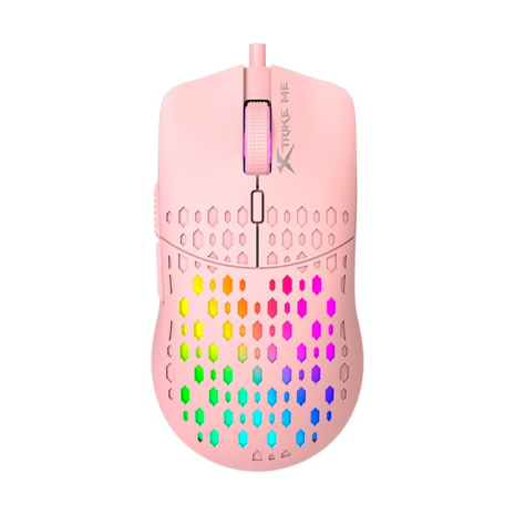 Дротова ігрова миша XTRIKE ME GM-209P gaming mouse, 1200-8000 6 Step DPI, USB2.0, 1.5m, pink