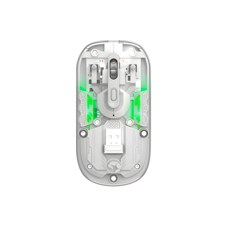Беспроводная мышь MARVO M808W |2,4G/BT5.1, 1000-1600 DPI| прозрачная