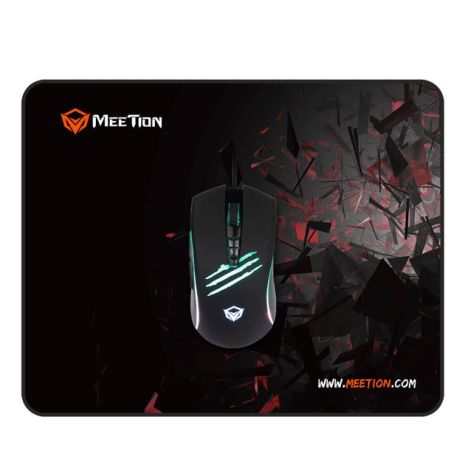 MEETION MT-CO11 Gaming Combo Set, Mouse + MousePad, Black