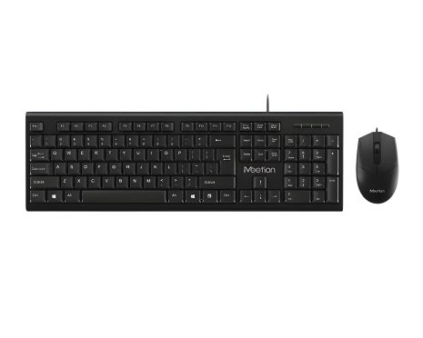 MEETION Combo 2in1 Keyboard, Mouse USB Corded MT-C100, чорний