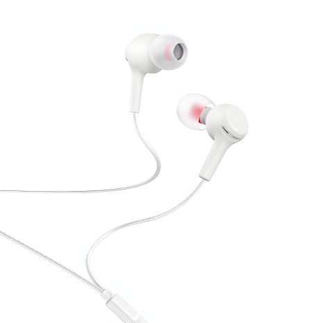 HOCO M78 El Placer Universal Wired Earphones with Microphone, 3.5mm, 1.2m, білий HOCO M78 El Placer Universal Wired Earphones with Microphone, 3.5mm, 1.2m, білий