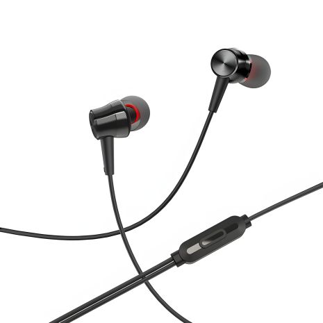 Borofone BM52 Revering Wired Earphones, 3.5mm, 1.2m, чорний