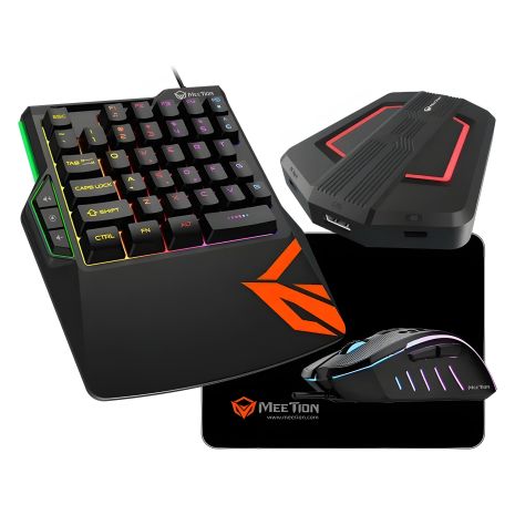 MeeTion MT-C0015 Gaming Combo Set 4in1 Keyboard/Mouse/MousePad/Console Black