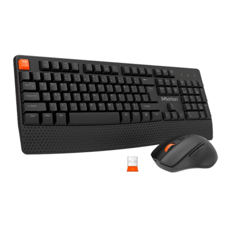 Набор Combo MeeTion 2in1 Keyboard/Mouse Wireless 2.4G MT-C4130 |UA/RU/EN раскладки| black