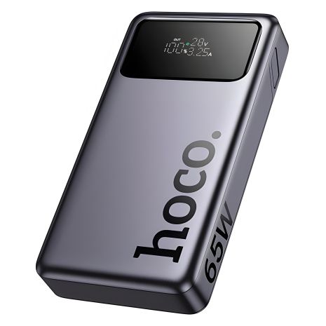 HOCO Q40 Leader Power Bank: Digital Display, 25000mAh, 1USB, 2Type-C, PD, QC, 65W, 3A, Grey HOCO Q40 Leader Power Bank: Digital Display, 25000mAh, 1USB, 2Type-C, PD, QC, 65W, 3A, Grey