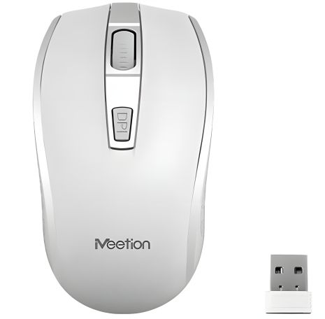 MeeTion Бездротова миша MT-R560, 2.4G, 1хАА, 800-1600DPI, біла