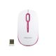 Бездротова миша MeeTion MT-R547, 2.4G, 800-1600DPI, 1xAA, white-red