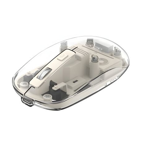 Бездротова миша XO M12 Bluetooth+2.4G, 1200DPI, 300mAh, 30h, колір бежевий