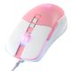 Дротова ігрова комп'ютерна миша ONIKUMA CW916, 1200-7200DPI, USB, 1.5m, white-pink