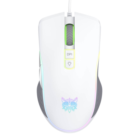 Ігрова дротова миша ONIKUMA CW908, RGB, 1200-7200DPI, USB, 1.5m, white