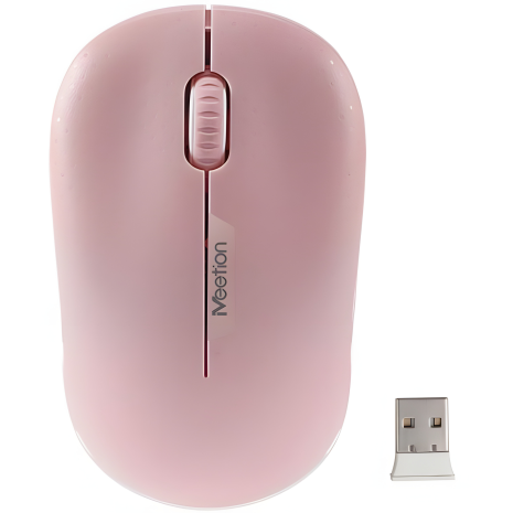 MeeTion Бездротова миша MT-R545, 2.4G,1600DPI, 1xAA, рожева