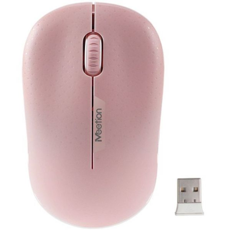 Бездротова миша MeeTion MT-R545, 2.4G,1600DPI, 1xAA, pink