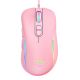 Ігровий миш дротовий ONIKUMA CW907, RGB, 1200-7200DPI, USB, 1.5m, рожевий