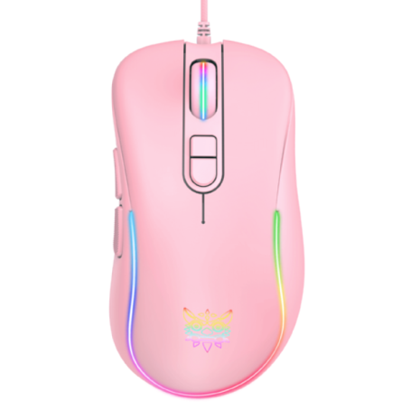 Дротова ігрова миша ONIKUMA CW907, RGB, 1200-7200DPI, USB, 1.5m, pink