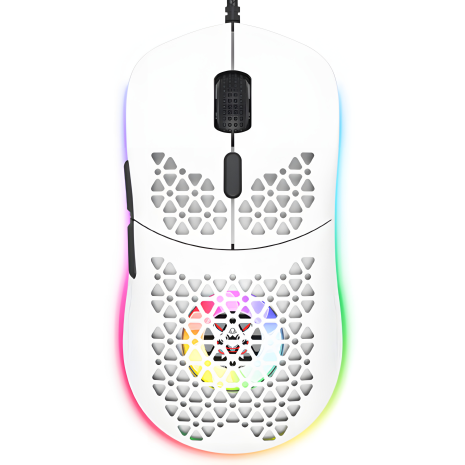 Ігровий миш дротовий ONIKUMA CW911, 1200-7200DPI, USB, 1.5m, білий
