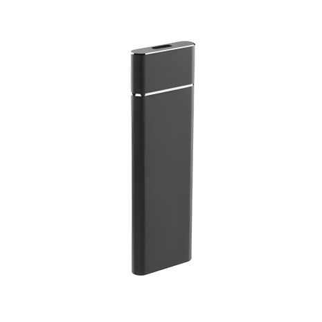 Кишеня для SSD T24 M.2 NGFF USB3.1 SATA 6Gbps, Type-C, метал, чорна