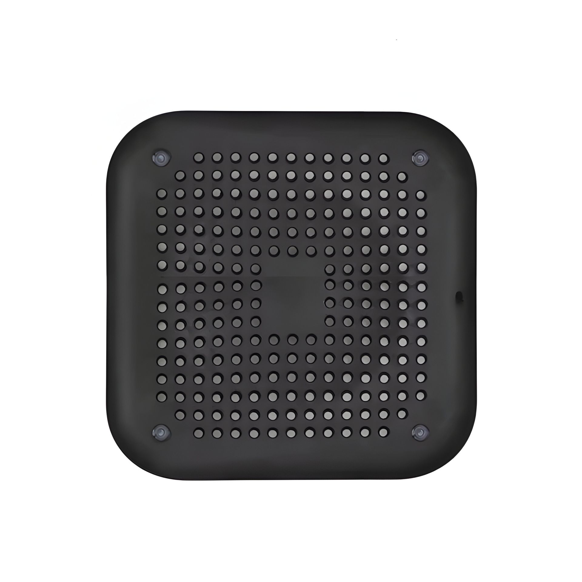 Силіконова решітка-накладка для зливу ванни, затримка волосся та сміття, 145x145мм, чорна Силіконова решітка-накладка для зливу ванни, затримка волосся та сміття, 145x145мм, чорна