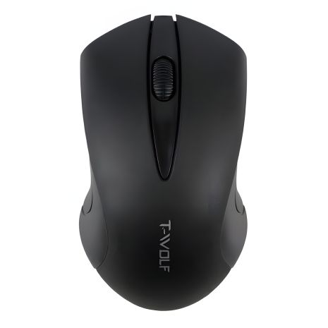 Миша TWolf Q2, бездротова 2.4G, 1000DPI, 1xAA, чорна