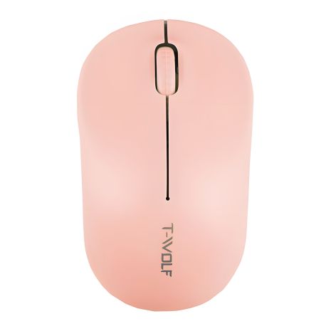 Миша TWolf Q4, бездротова, 2.4G, 1200DPI, 1xAA, рожева