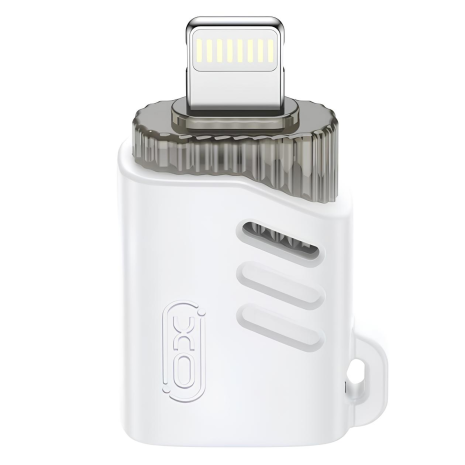 OTG-адаптер XO NB256A USB-A female to Lightning (with lanyard) Білий