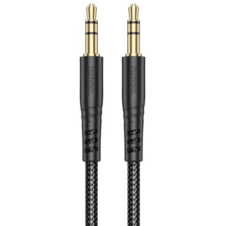 Кабель HOCO UPA24 Smooth AUX audio cable |1m| black