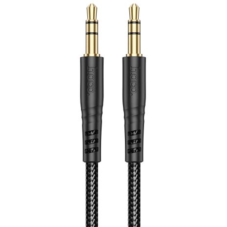 HOCO UPA24 Black Smooth AUX Cable, 1m